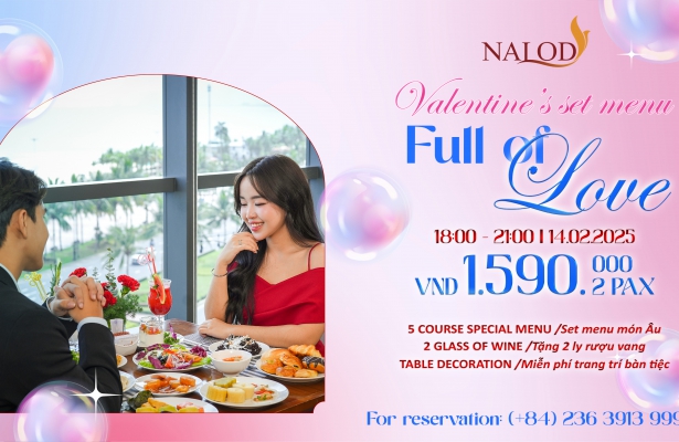 A Romantic Valentine’s Dinner – Full of Love set menu