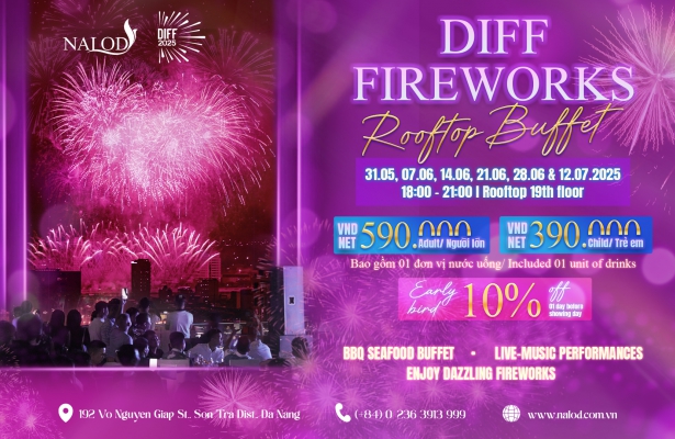 NGẮM PHÁO HOA ĐỈNH CAO – THƯỞNG ROOFTOP BUFFET ĐẲNG CẤP